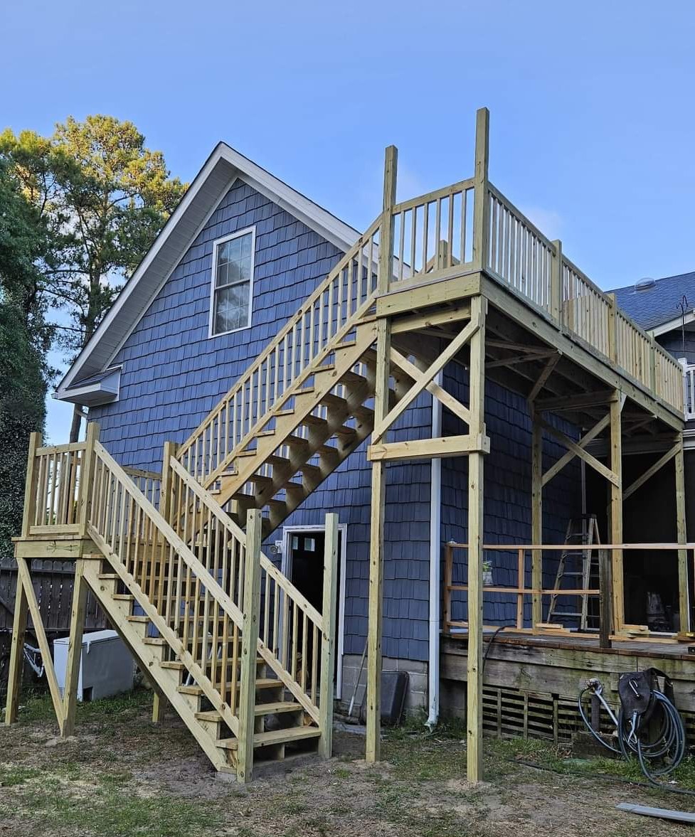 catwalk and stairs for easy outside access